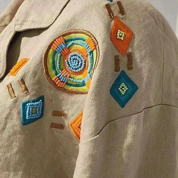 Adam Douglass Adrianna Papell linen blazer - Picture 5 of 9